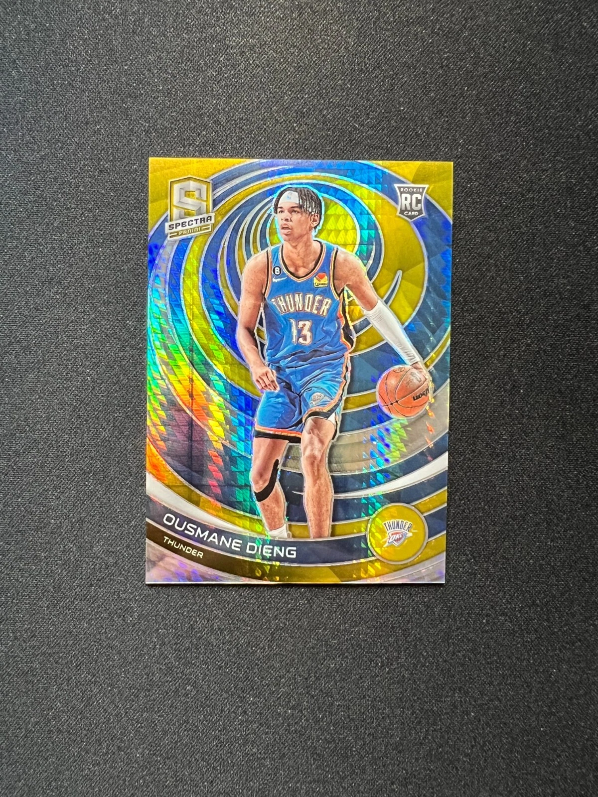 Ousmane DIENG 2022-23 Spectra #161 Gold Hyper Prizm Rookie 8/10