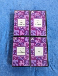 THE POWER GAME 4 VHS Tape Set PBS Documentary Congress Presidency Pentagon - Foto 1 di 3