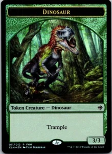 Magic the Gathering Foil Dinosaur / Treasure Token FNM Promo MTG Free Shipping! - Picture 1 of 2