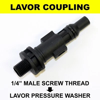 KIAM PRODUCTS Adaptador de bayoneta de lanza de lavadora a presión Lavor acoplamiento a tornillo BSP macho de 1/4