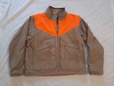 CABELAS 8 IN 1 Upland Field Jacket Beige/blaze Orange Removable Liner Size Large
