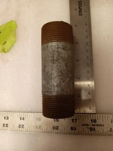 1-1/2" x 4-1/2" Galvanized Steel Nipple Pipe Fitting- USA SELLER- FREE SHIPPING - Picture 1 of 2