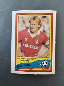 MEXICO 86 World Cup Card Monty Gum BREHME WEST GERMANY - Picture 1 of 2