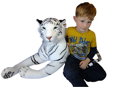 White Tiger Plush Stuffed Toy Teddy 160cm Realistic Extra Large Giant Stuffed - Image 1 of 4