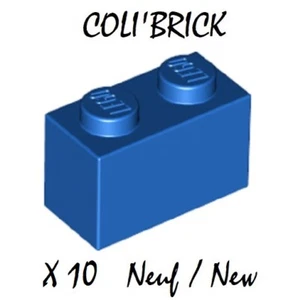 Lego 3004 - 10x Briques / Brick 1x2 - Bleu / Blue - 93792 - New Neuf - Foto 1 di 1