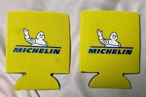 2 Michelin Herren Reifen 2 Stück Coozies Coozys für kalte Dosen Getränke gelb - Bild 1 von 4