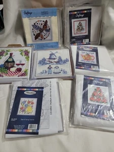 Counted Cross Stitch Kit TRIVET Kitchen Sew Craft Needlework Wine Tea Flowers - Picture 1 of 11