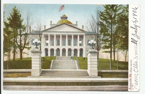 Postal del Capitolio del Estado de Augusta Maine 1906 Casa del Estado Edificio ME antigua UDB - Imagen 1 de 2
