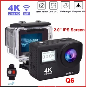 "Cámara de acción HD 4K/60fps 24 MP WiFi 2"" IPS170D casco submarino videocámara" - Imagen 1 de 13