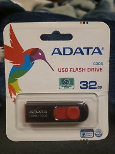 Adata Sliding Thumb USB Flash Drive 32GB Black and Red New