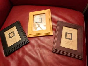 NEW 3x Vintage Jennifer Moore Wildwood Picture Photo Frame 3.5" x 5" Black Brown - Picture 1 of 2