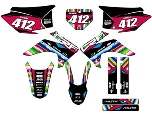 2015-2020 CRF 150 F SERAPE Black Senge Graphics Kit Compatible with Honda - Picture 1 of 10