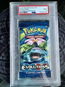2016 Pokemon XY Evolutions Mega Venusaur Art Booster Foil Pack PSA 9 Mint!! - Picture 1 of 2