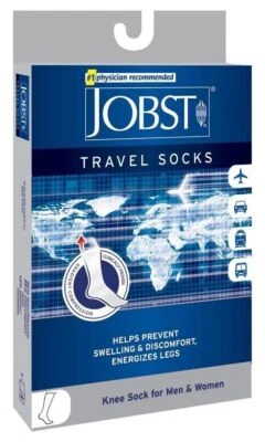 Jobst Travel Knee Support Socks 15-20 mmHg Compression Women Men Swelling Legs - Image 1 of 4