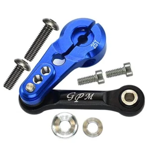 GPM Racing Aluminum 6061-T6 Tie Rod + 25T Servo Horn Blue : 1/8 Sledge - Picture 1 of 3