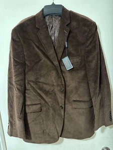 Adolfo Blazer Mens 48R Corduroy Rugged Brown Cowboy Sport Coat Preppy Collegiate - Picture 1 of 2