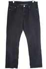Neo Blue Men Jeans 34x29 Black Straight Leg Medium Wash Denim Cotton Casual