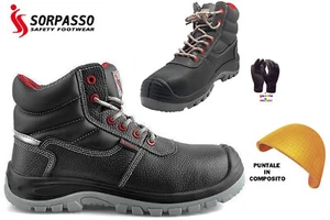 Scarpa da Lavoro Alta SORPSSSO S3 Stivaletto 39-47 Antiolio antiscivolo SC - Foto 1 di 4
