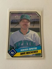 DAVE MACHEMER 1989 CMC Denver Zephyrs PWE SHIP EXNM
