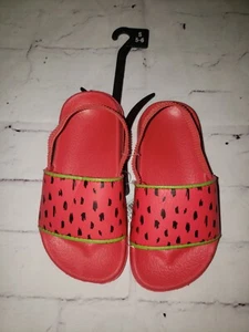 NWT Okie Dokie Toddler Girls Size S 5-6 Watermelon Sandals - Picture 1 of 3