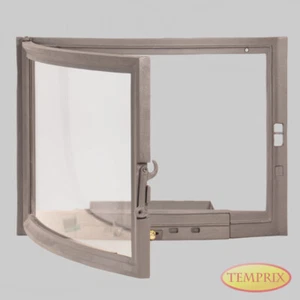 Pizza&Steinbackofentür Gartenkamintür Gusseisen mit Glas Feuerraumtür Kamin Ofen - Bild 1 von 15