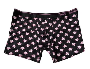 Calvin Klein New CK One Nylon Black Heart Logo Boxer Brief Underwear NB2226 471 - Picture 1 of 3