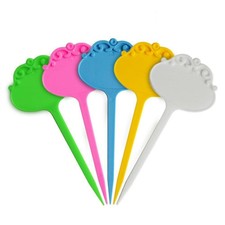 KINGLAKE 25 Pcs Colored Plant Labels Plastic Plant Tags Waterproof Garden Mar...