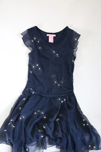 Hype girls Christmas Holiday party dark blue dress stitching sequin detail 12 - Picture 1 of 4