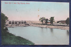 1914 Millerton New York Indian Lake Hand Colored Postcard & Cancel