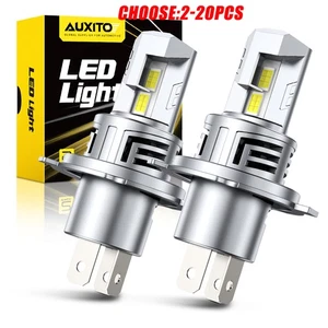 AUXITO H4 9003 HB2 LED Headlight Bulbs High Low Beam 6500K White Fanless 2-20X - Picture 1 of 10