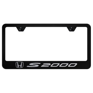 Laser Etched on Black License Plate Frame - Officially Licensed for Honda S2000 - Picture 1 of 3