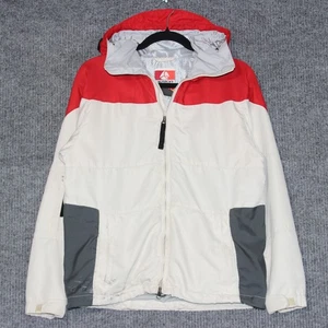 Womens Burton Bio Lite Ski Snowboard Jacket Red White XS Color Block - Picture 1 of 8