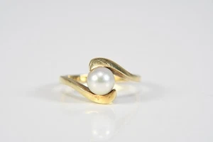 Q36Z21- Gold 585 14kt Ring mit Perle - Picture 1 of 12