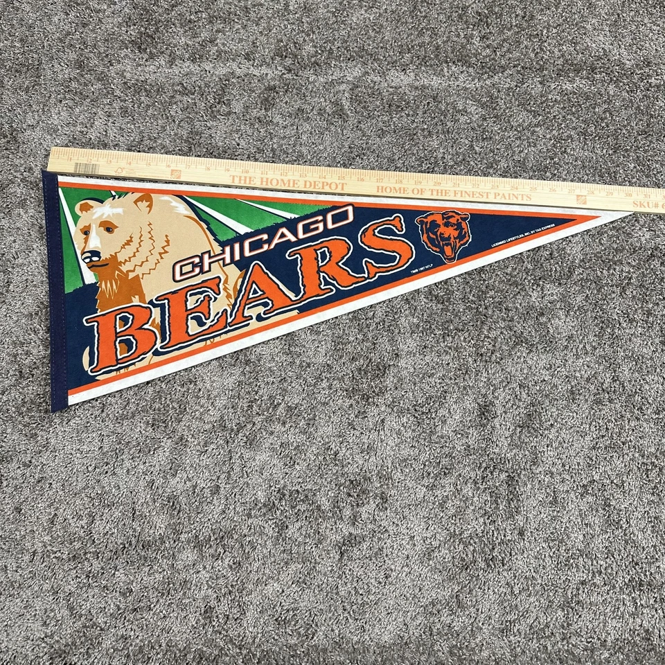 Banderín de colección de los Chicago Bears NFL Bear gráfico logotipo clásico Foto 1 de 4