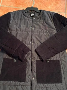 NORTHFACE Damen Steppjacke schwarz Cordärmel Taschen Druckknopfverschluss ~ 1XL - Bild 1 von 4