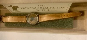 Frederic Remington Museum Watch Solid Bronze Face By The Franklin Mint See Pics - Picture 1 of 5