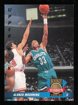 1992-93 Upper Deck Rookie Standouts #RS2 Alonzo Mourning HOF HORNETS NM-MT - Image 1 of 3