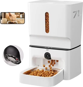 Automatic Cat Feeder 7L 1080P WiFi Pet Feeder w/Camera 2-Way Audio & Alerts - Picture 1 of 9