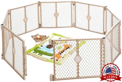 Parque infantil independiente de 8 paneles para uso interior y exterior NUEVO US - Image 1 of 4