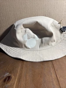 ALDI Disney 2025 Sombrero Cubo Beige Neutro Minnie Mouse Con Arco Logo Nuevo con Etiquetas - Imagen 1 de 6
