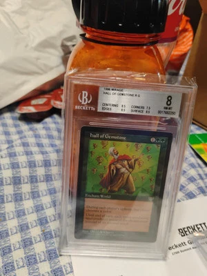 RARE 1996 Magic: The Gathering - Mirage Hall of Gemstone beckett Mint8 POP6.... - Image 1 of 4