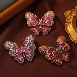 Mujeres Broches y Prendedores Mariposa Esmalte Pin Dulce Estilo Noble Banquete Moda - Imagen 1 de 21