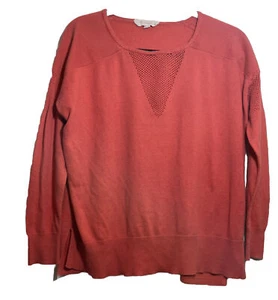 Two by Vince Camuto Sweater Womens Med Orange Salmon Coral Pullover - Picture 1 of 10