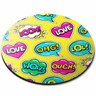 Round Mouse Mat - Fun Comic Book Quotes Wow OMG Office Gift #14748