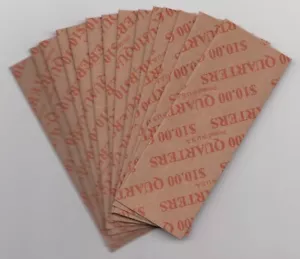 Heavy Duty Flat Coin Wrappers US Quarter $ Size Bulk Box of 1000 Pop Out Kraft - Picture 1 of 2