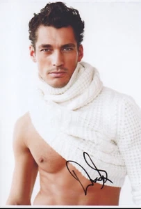 DAVID GANDY Signed 12x8 Photo FASHION MODEL COA - Picture 1 of 1