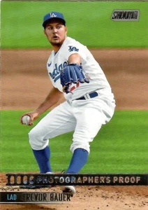 TREVOR BAUER 2021 STADIUM CLUB PHOTOGRAPHERS PROOF #249 LOS ANGELES DODGERS - Picture 1 of 1