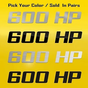 600HP Decal Graphic Emblem Fits Dodge Ford Mopar Chevy, Aston Martin DBR9 GT1 - Picture 1 of 7