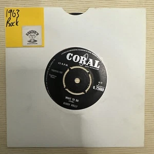 BUDDY HOLLY - WHAT TO DO 7” Vinyl Record Single VG+ - Picture 1 of 4
