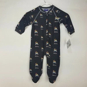 Miami Marlins Pyjama Strampler Krabbel Kleinkind GR. 18M MLB  - Bild 1 von 6